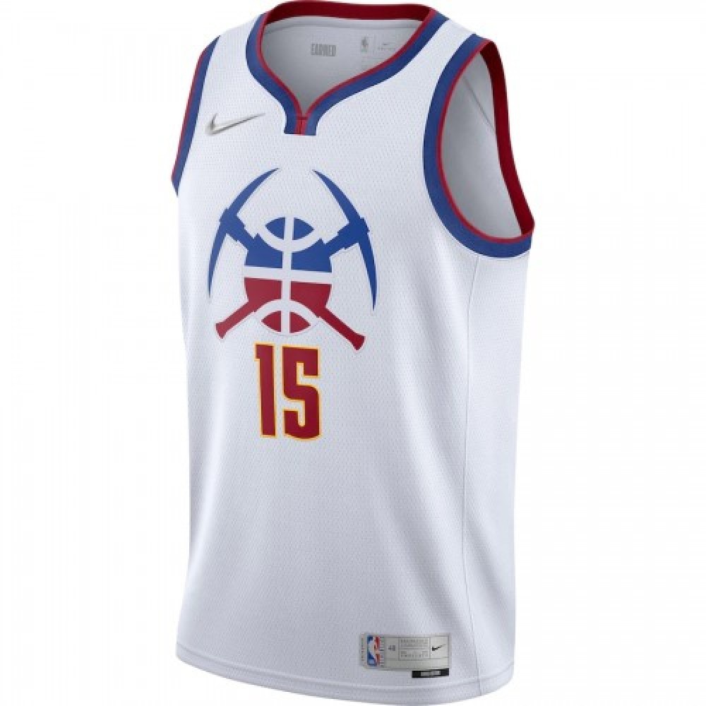 Men's Denver Nuggets Nikola Jokic #15 Nike White 20/21 Swingman Player Jersey – Earned Edition-League Wear Hub