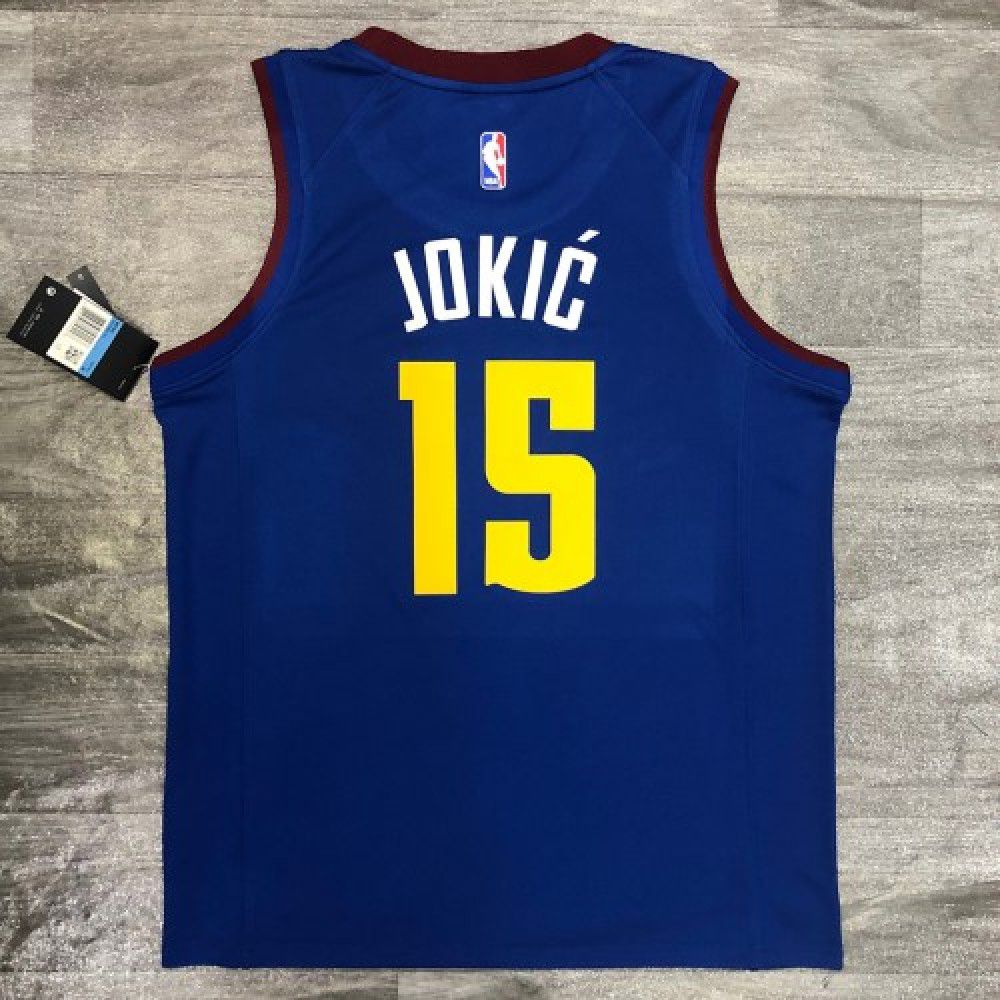 Men's Denver Nuggets Nikola Jokic #15 Jordan Blue 20/21 Swingman Jersey - Statement Edition-League Wear Hub