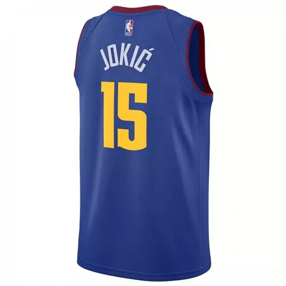 Men's Denver Nuggets Nikola Jokic #15 Jordan Blue 20/21 Swingman Jersey - Statement Edition-League Wear Hub