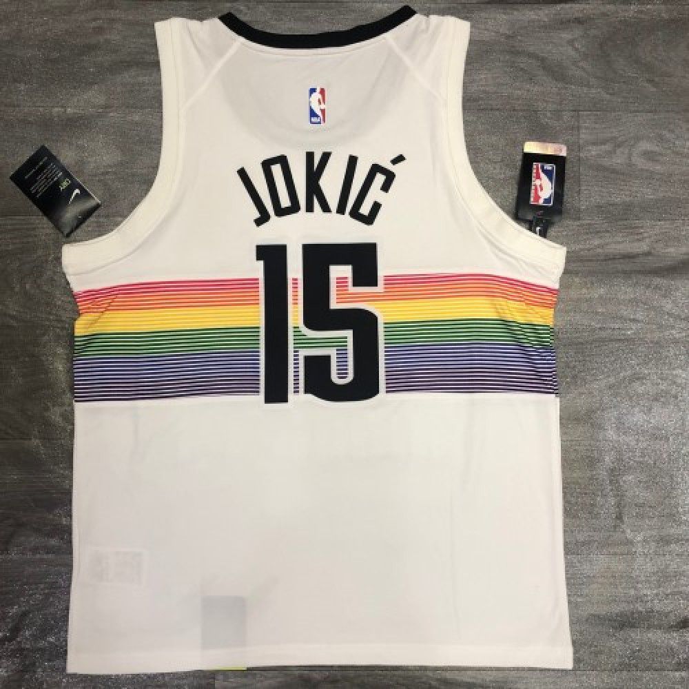 Men's Denver Nuggets Nikola Jokic #15 Nike White Swingman Player Jersey – City Edition-League Wear Hub