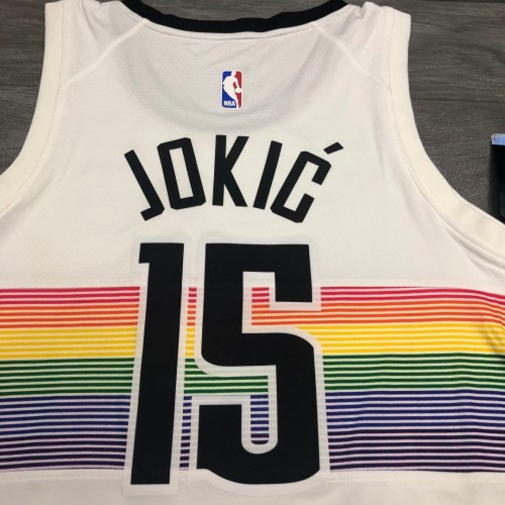 Men's Denver Nuggets Nikola Jokic #15 Nike White Swingman Player Jersey – City Edition-League Wear Hub