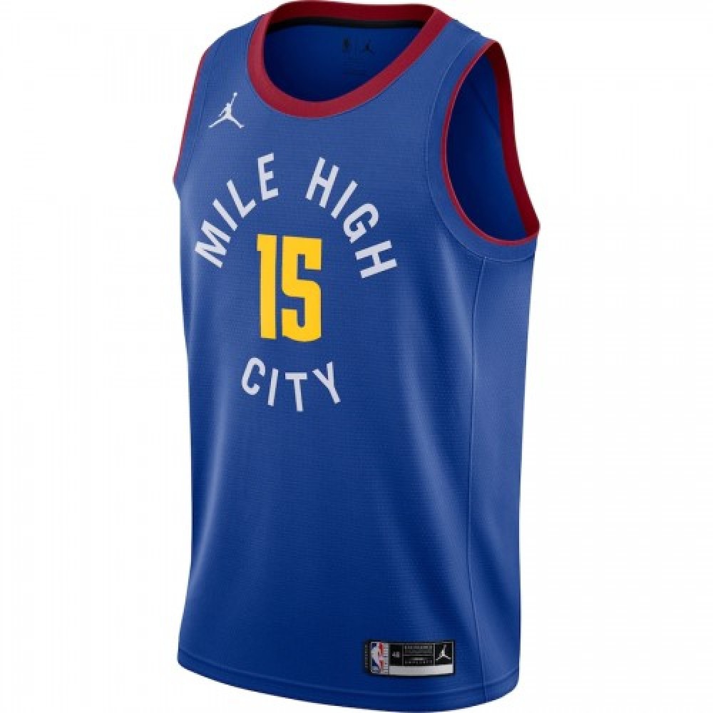 Men's Denver Nuggets Nikola Jokic #15 Jordan Brand Blue 202021 Swingman Jersey - Statement Edition-League Wear Hub