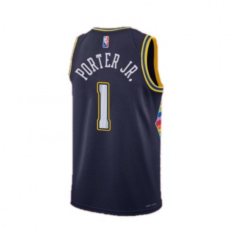 Men's Denver Nuggets Porter Jr #1 Nike Navy 21/22 Swingman NBA Jersey - City Edition-League Wear Hub