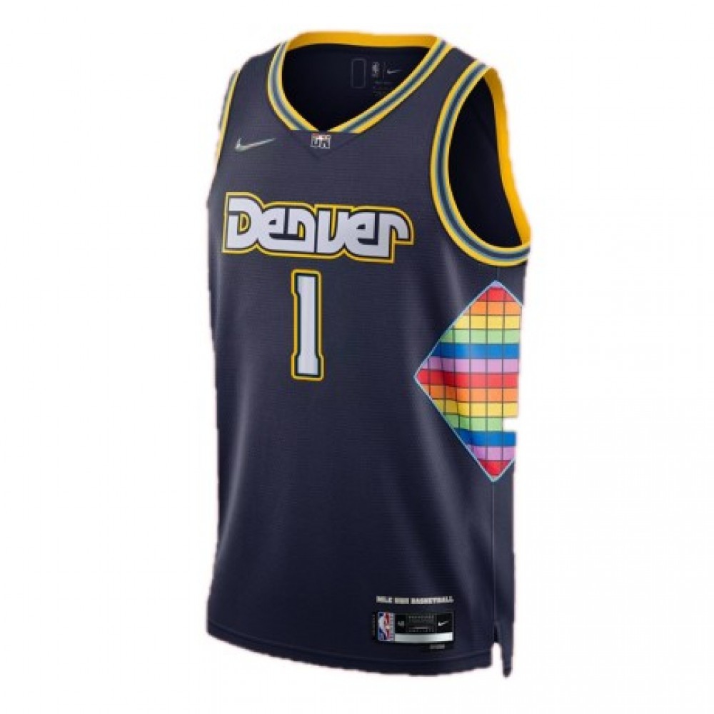 Men's Denver Nuggets Porter Jr #1 Nike Navy 21/22 Swingman NBA Jersey - City Edition-League Wear Hub