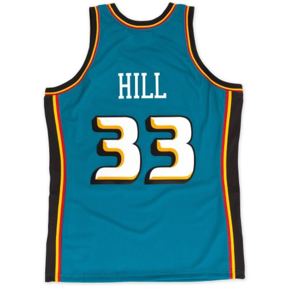 Men's Detroit Pistons Grant Hill #33 Throwback Blue 98-99 Hardwood Classics Swingman Jersey-League Wear Hub
