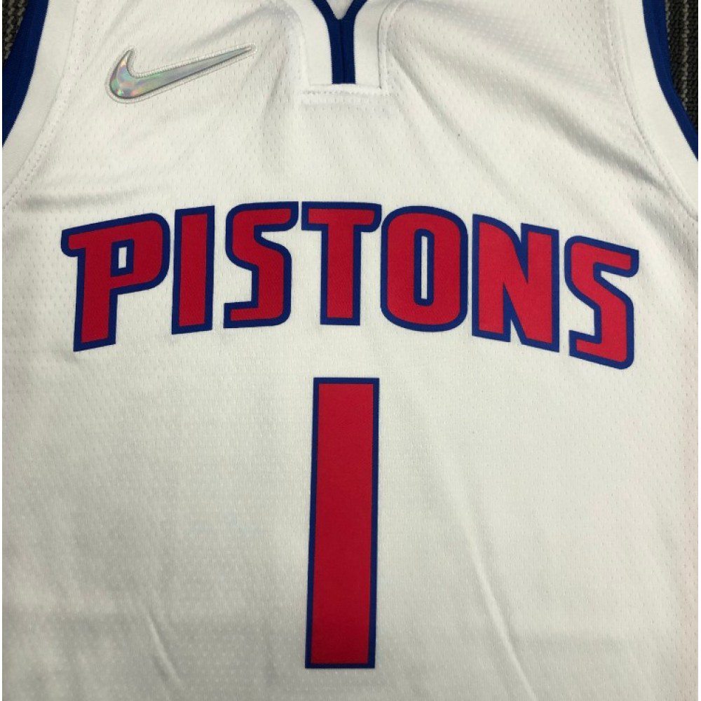 Men's Detroit Pistons Allen Iverson #1 Nike White 21/22 Swingman NBA Jersey - Icon Edition-League Wear Hub