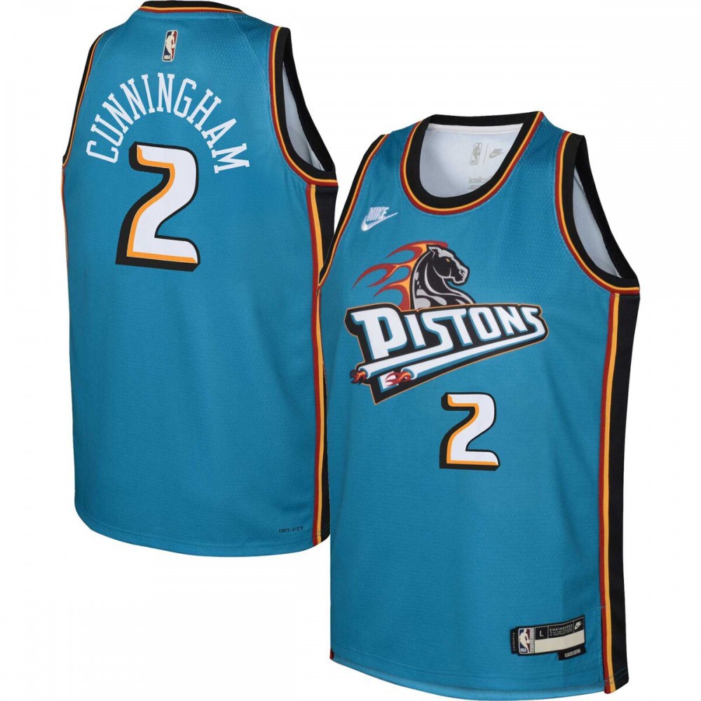 Cade Cunningham Detroit Pistons Nike Youth 22/23 Swingman Jersey Teal - Classic Edition-League Wear Hub
