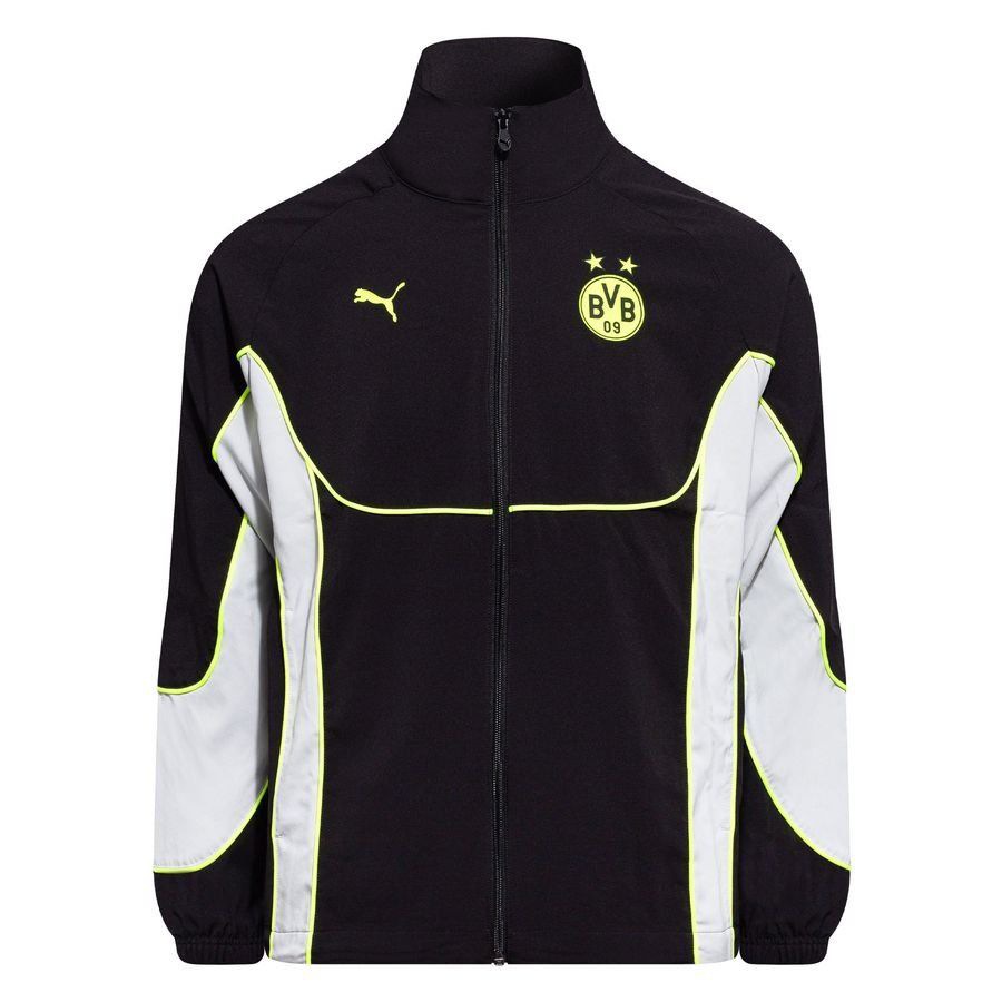 Dortmund Track Jacket Pumatech-X Woven - PUMA Black/Cool Light Gray-League Wear Hub