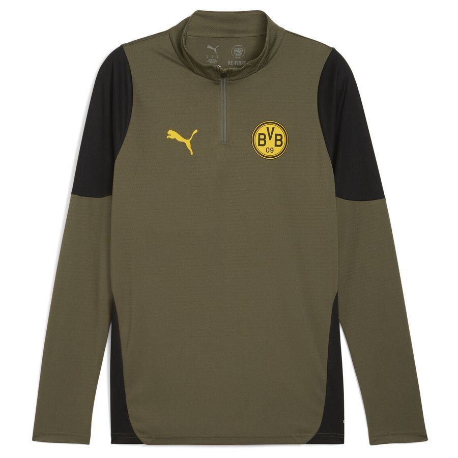Dortmund Training Shirt 1/4 Zip - Loden Green/PUMA Black-League Wear Hub