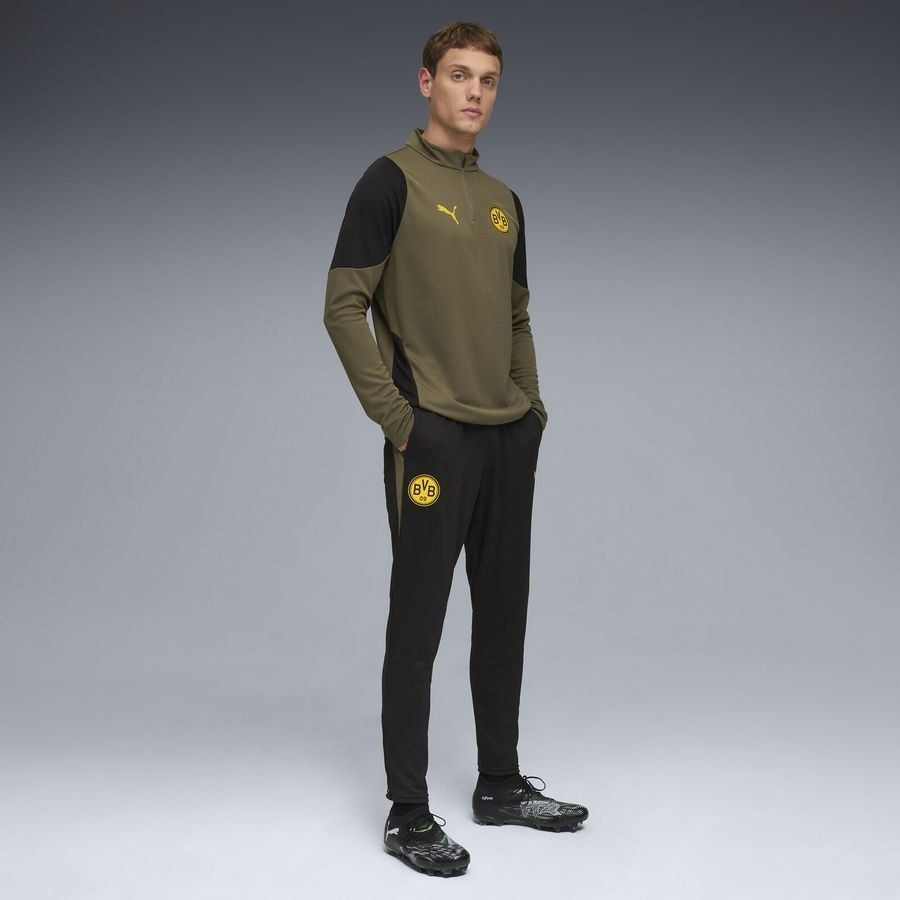 Dortmund Training Shirt 1/4 Zip - Loden Green/PUMA Black-League Wear Hub