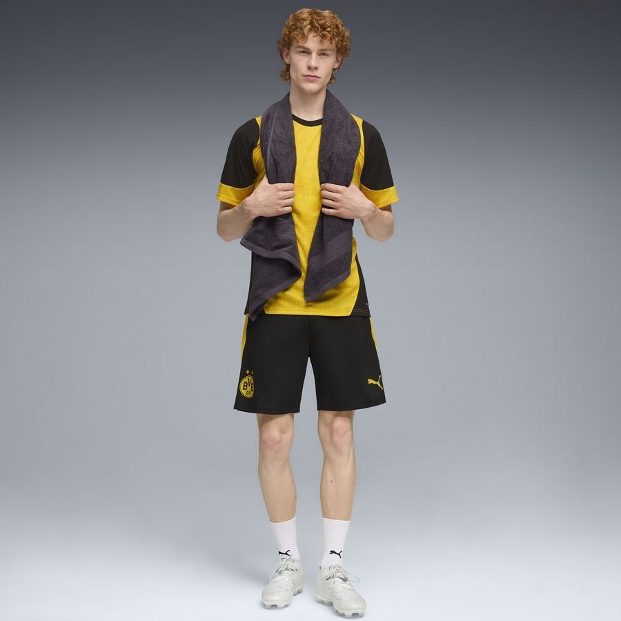 Dortmund Training Shorts - PUMA Black/Faster Yellow-League Wear Hub