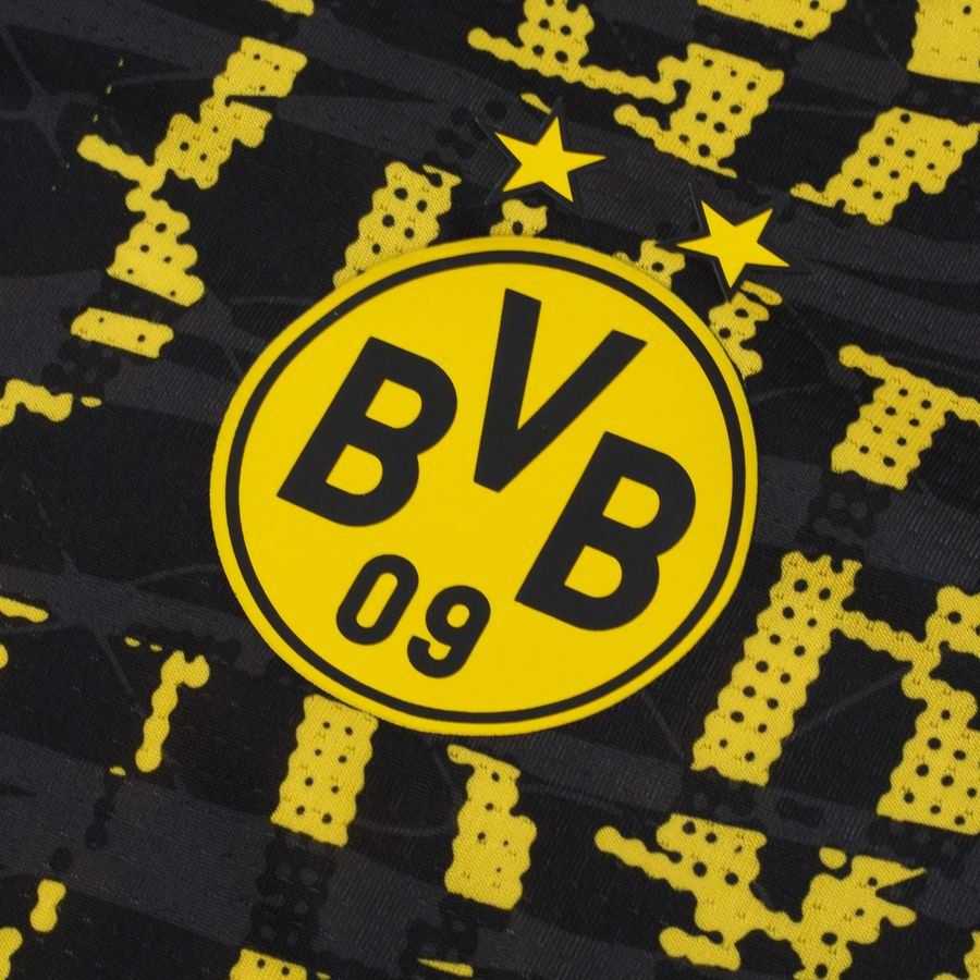 Dortmund Training T-Shirt Pre Match - PUMA Black/Faster Yellow Kids-League Wear Hub