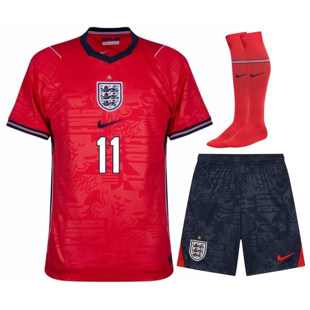 England Rashford World Cup Kids Away Kit 26/27-League Wear Hub