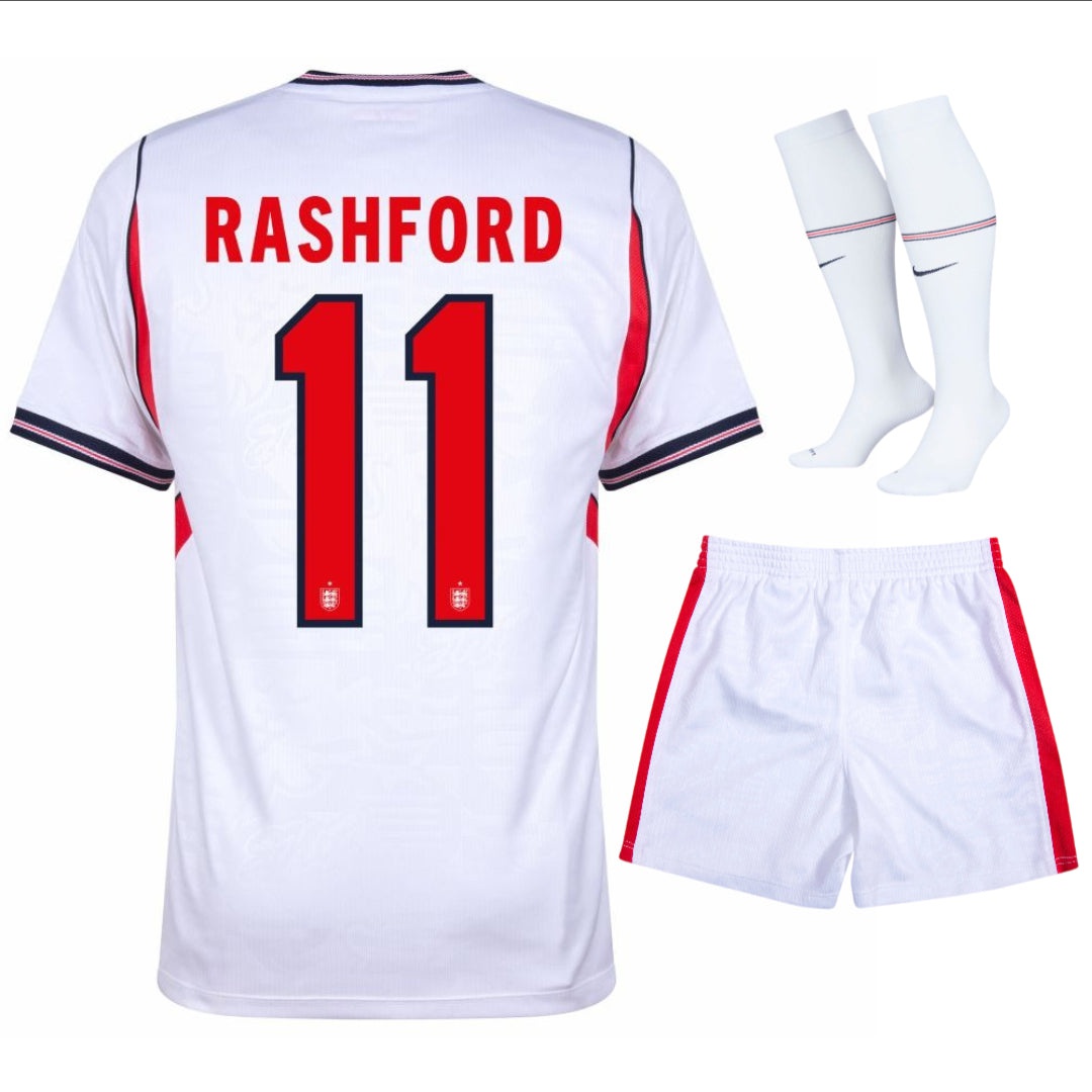 England Rashford World Cup Kids Home Kit 26/27-League Wear Hub
