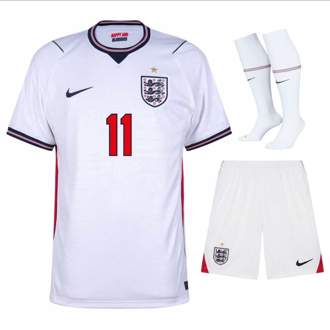 England Rashford World Cup Kids Home Kit 26/27-League Wear Hub