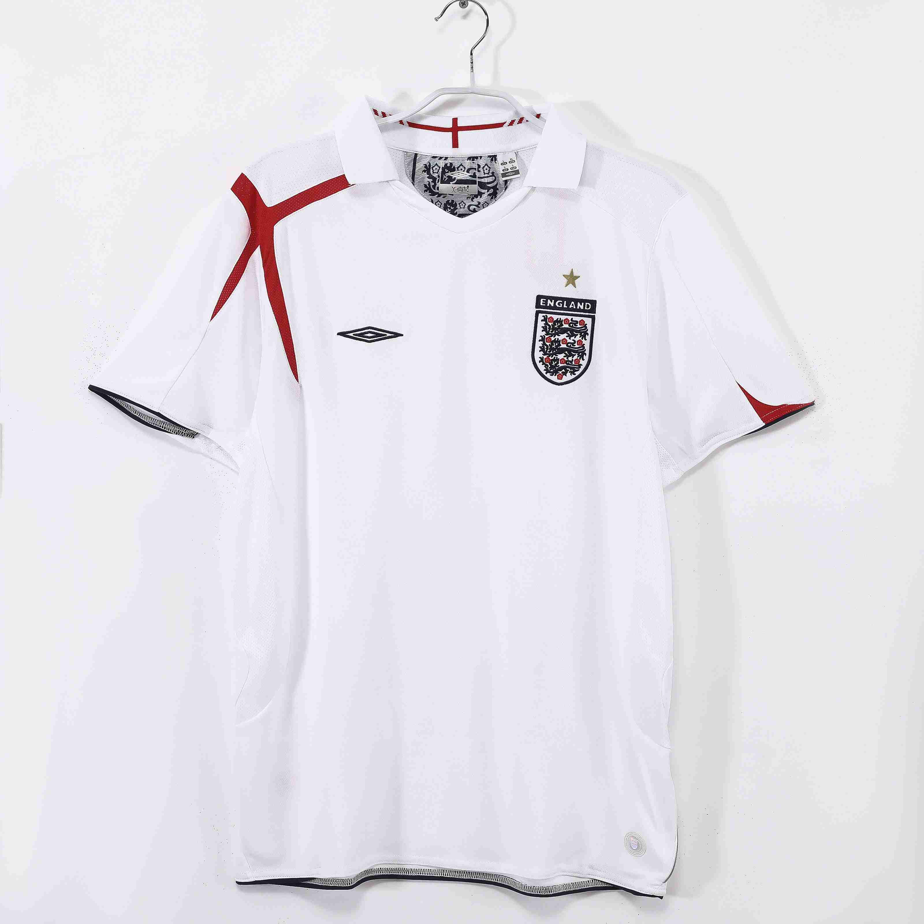 England Retro Vintage 2006 Home Men's Jersey-League Wear Hub