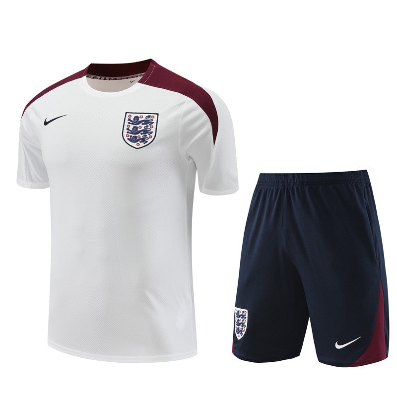 England Training Jersey/Short Set White 24/25-League Wear Hub