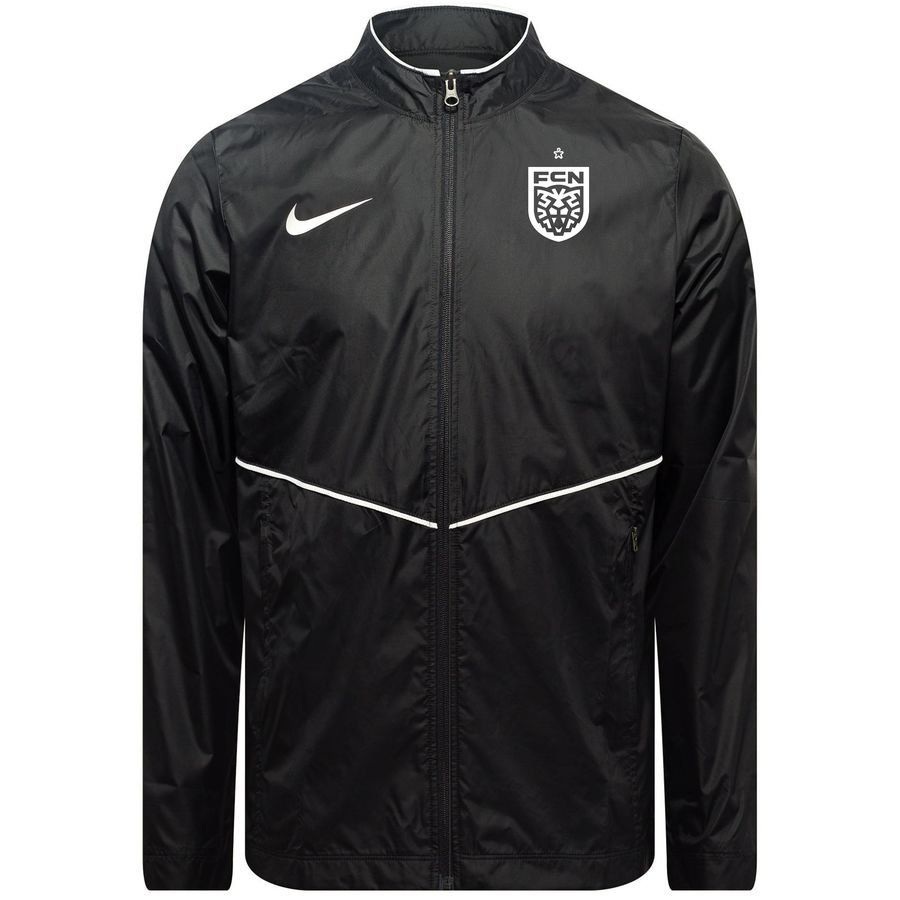 F.C. Nordsjælland Rain Jacket - Black/White-League Wear Hub