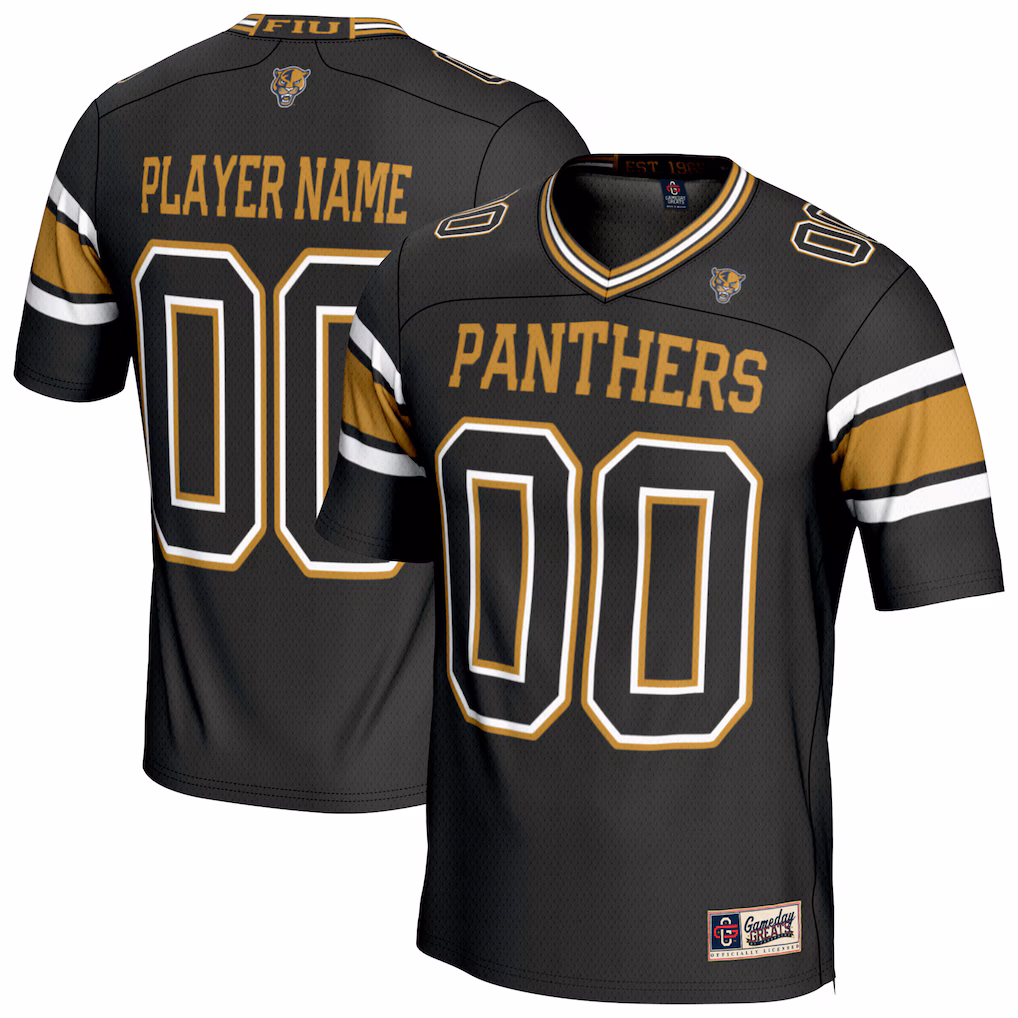 FIU Panthers Personalized Football Fashion Jersey - Black