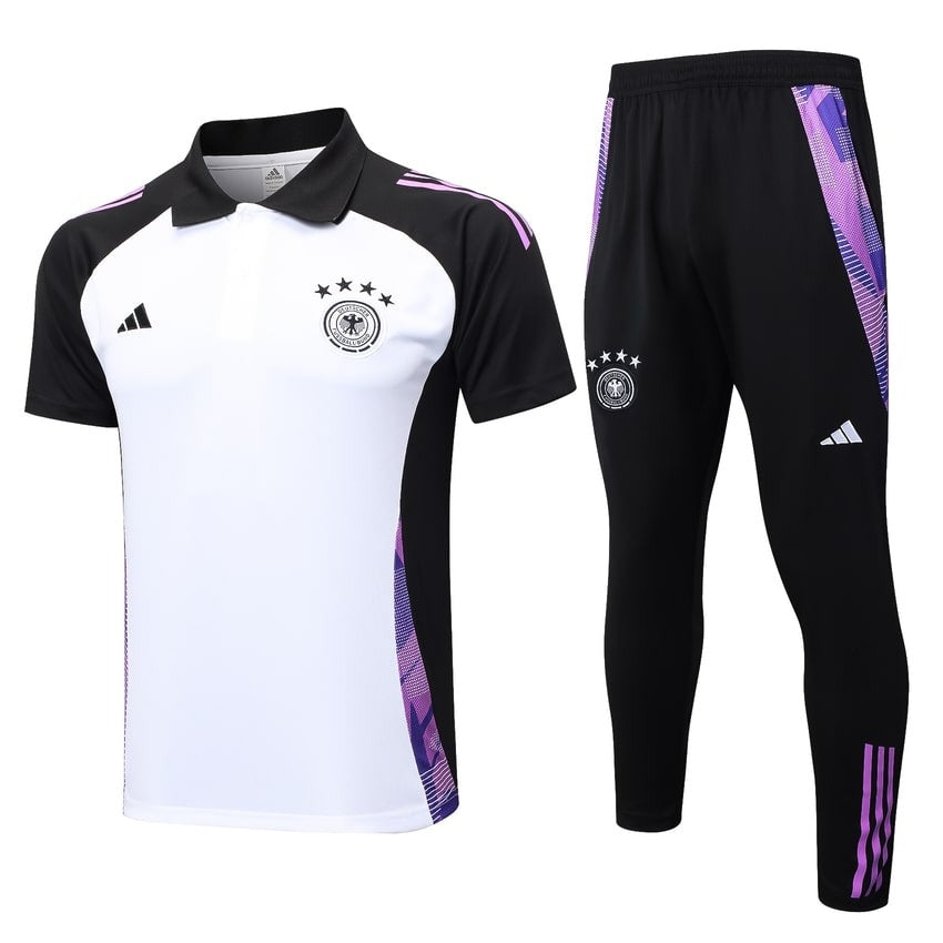 Germany Men's Polo Shirt 24/25 White-League Wear Hub