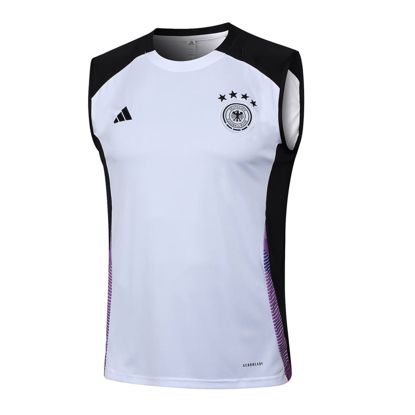 Germany Men's Sleeveless Shirt Shorts 24/25 White-League Wear Hub