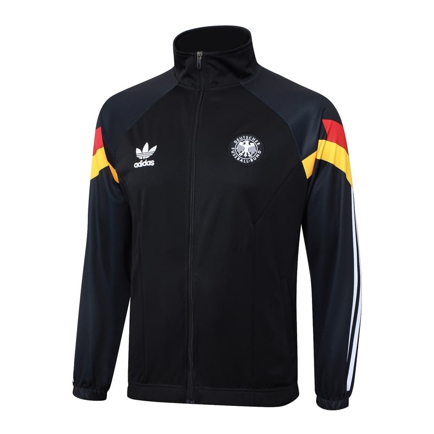 Germany Tracksuit Jacket Men/Kids 24/25 Dark Black-League Wear Hub