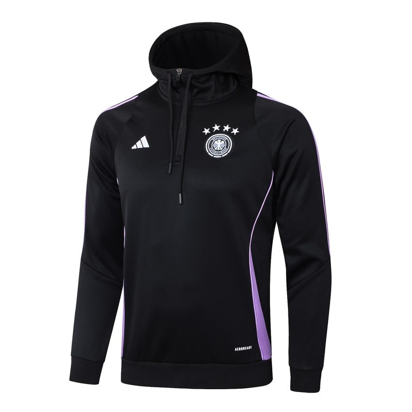 Germany Tracksuit Sweatshirt Men/Kids 24/25 Black-League Wear Hub