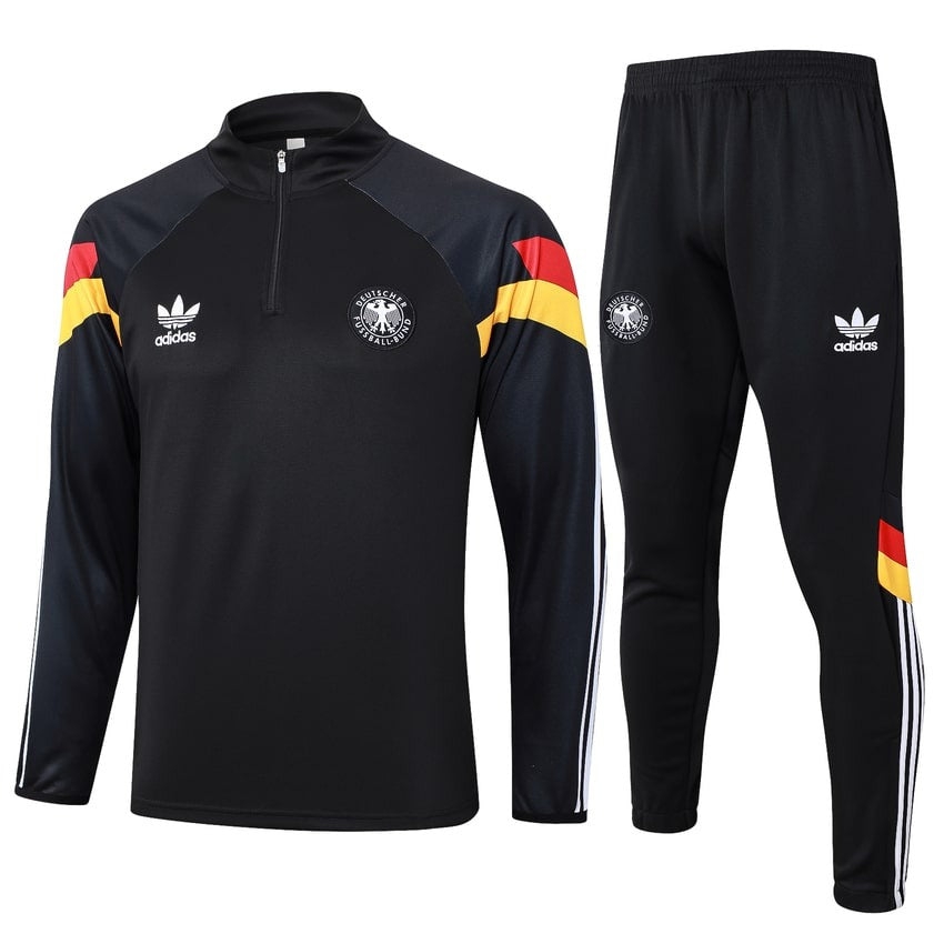 Germany Training Tracksuit Men/Kids 24/25 Dark Black-League Wear Hub