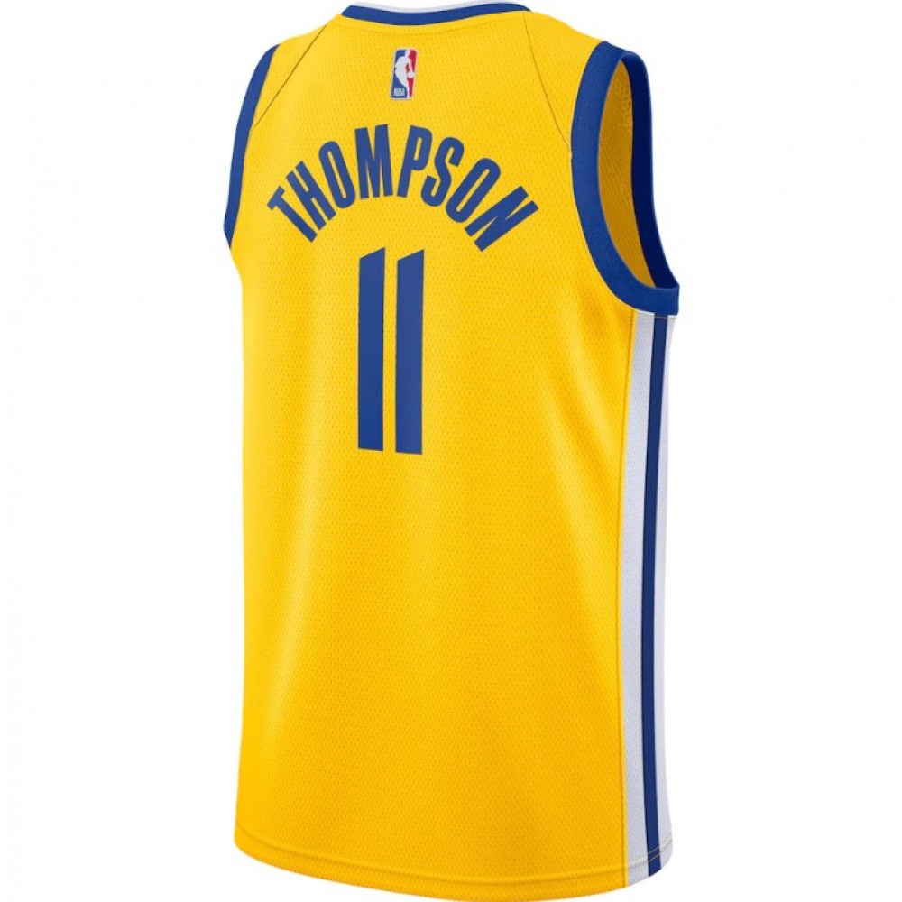 Men's Golden State Warriors Thompson #11 Jordan Gold 20/21 Swingman Jersey - Statement Edition-League Wear Hub