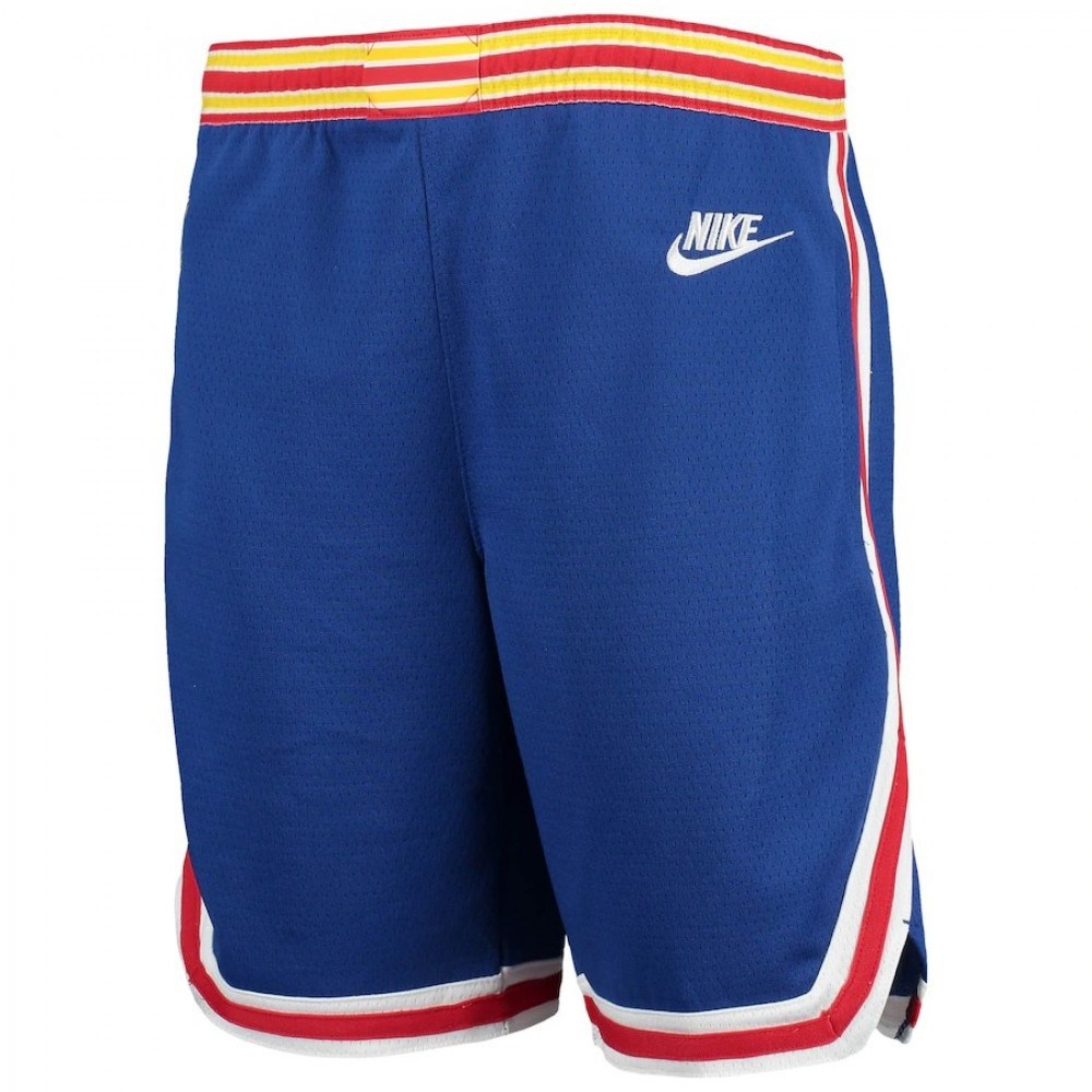 Men's Golden State Warriors Nike Royal 21/22 Courtside Swingman Performance Shorts - Classic Edition-League Wear Hub