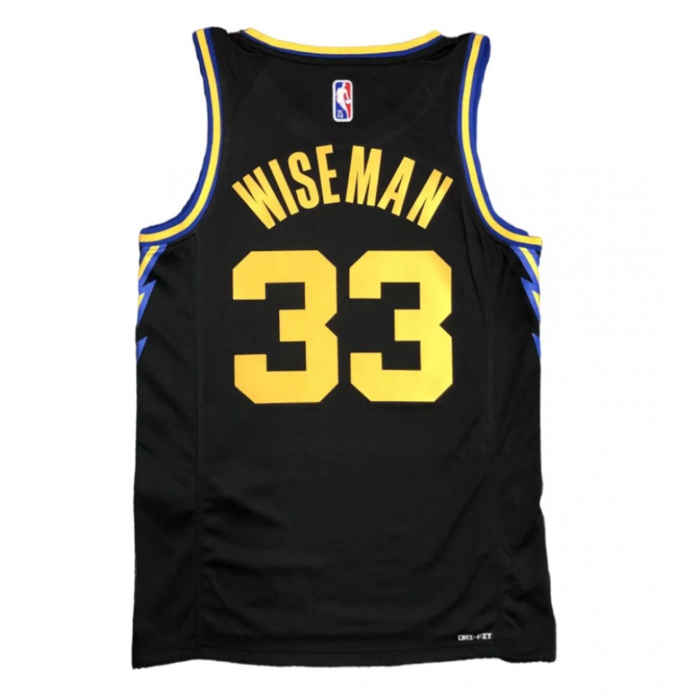 Men's Golden State Warriors James Wiseman #33 Black 21/22 Swingman Jersey - City Edition-League Wear Hub