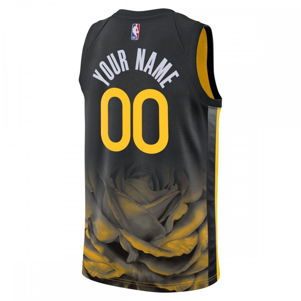 Golden State Warriors Nike Youth Swingman Custom Jersey - City Edition - Black-League Wear Hub