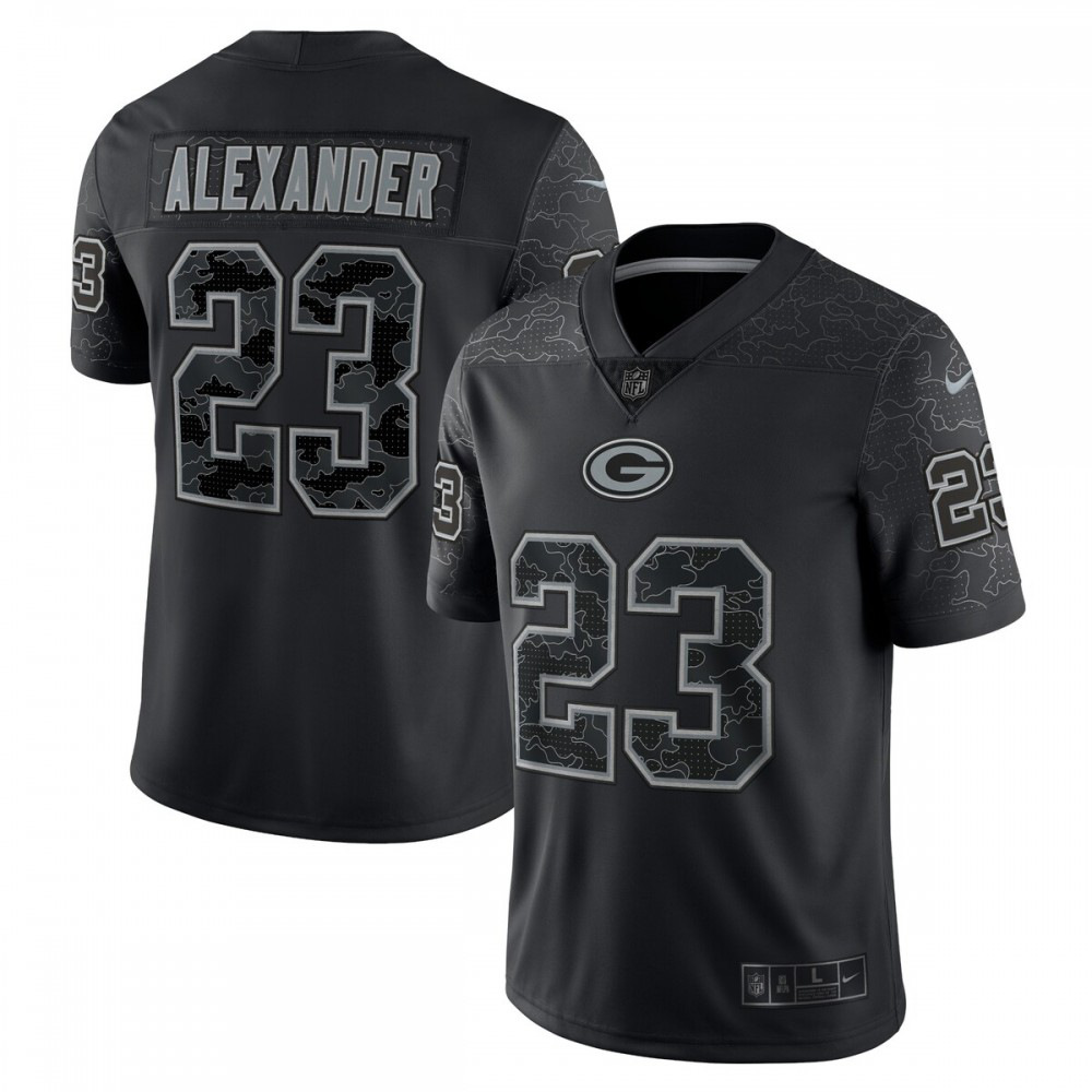 Jaire Alexander Green Bay Packers Nike RFLCTV Limited Jersey - Black-League Wear Hub