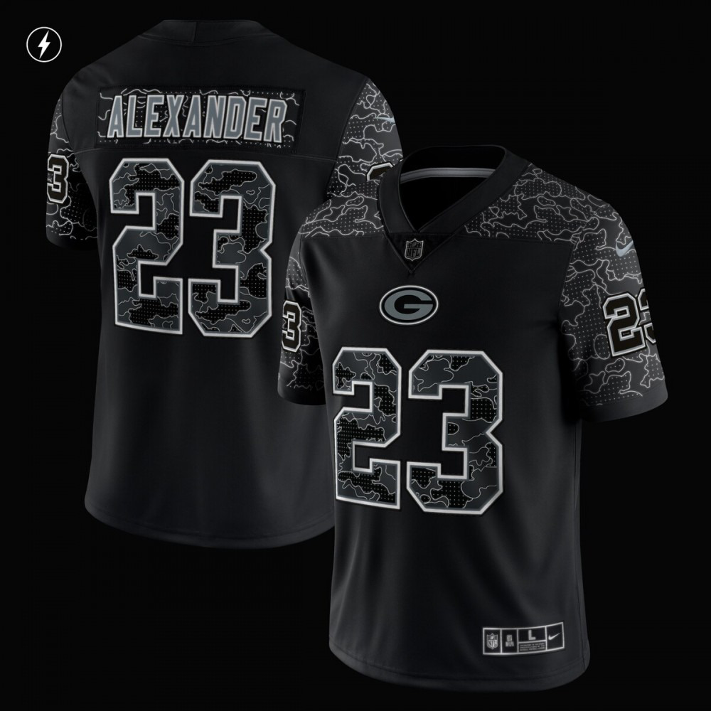 Jaire Alexander Green Bay Packers Nike RFLCTV Limited Jersey - Black-League Wear Hub