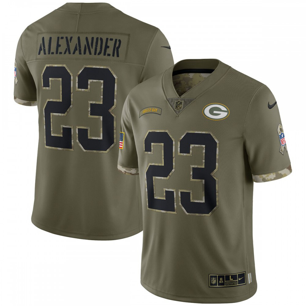 Jaire Alexander Green Bay Packers Nike 2022 Salute To Service Limited Jersey - Olive-League Wear Hub