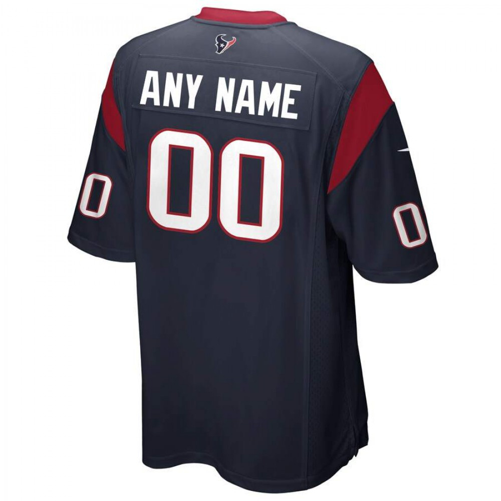 Houston Texans Nike Youth Custom Team Color Game Jersey - Navy-League Wear Hub