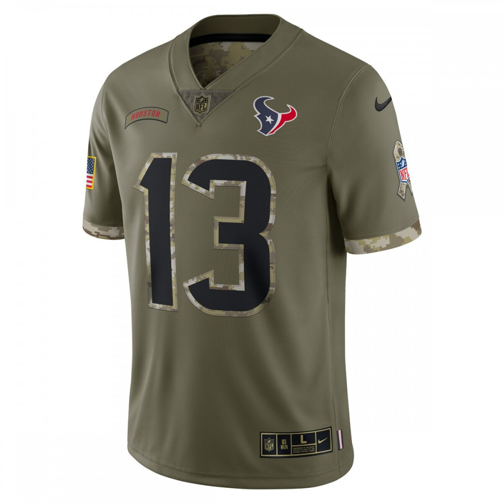 Brandin Cooks Houston Texans Nike 2022 Salute To Service Limited Jersey - Olive-League Wear Hub
