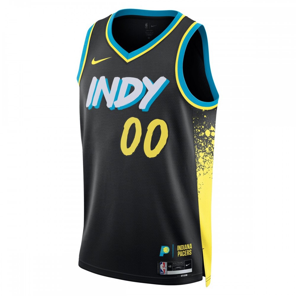 Indiana Pacers Nike Unisex 23/24 Custom Swingman Jersey - Black - City Edition-League Wear Hub