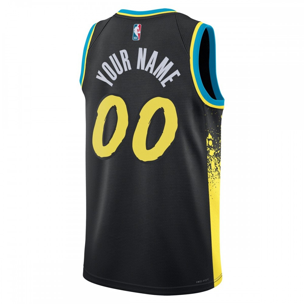 Indiana Pacers Nike Unisex 23/24 Custom Swingman Jersey - Black - City Edition-League Wear Hub