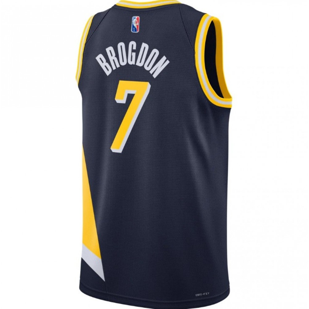 Men's Indiana Pacers Malcolm Brogdon #7 Nike Navy 21/22 Swingman NBA Jersey - City Edition-League Wear Hub
