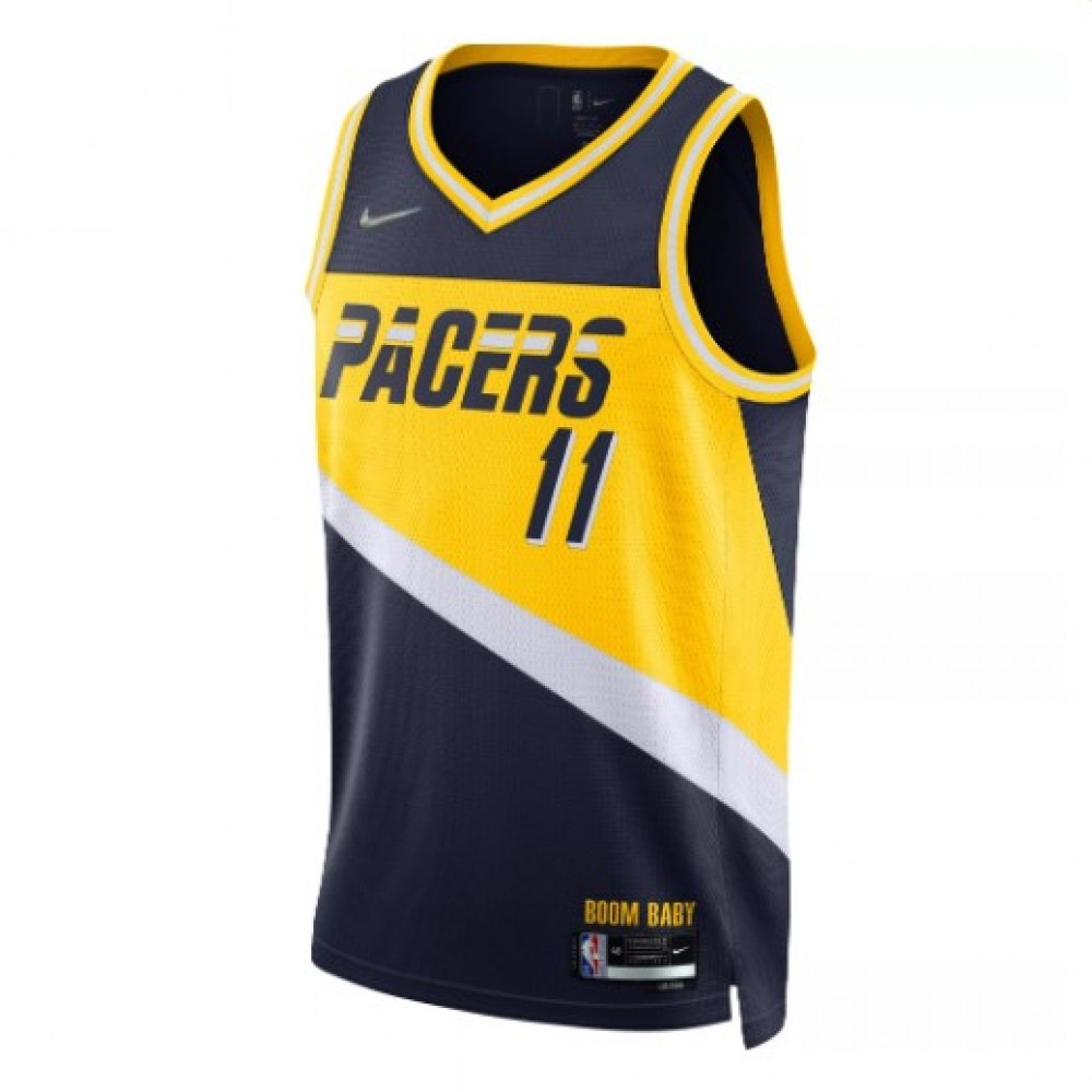 Men's Indiana Pacers Domantas Sabonis #11 Nike Navy 21/22 Swingman NBA Jersey - City Edition-League Wear Hub