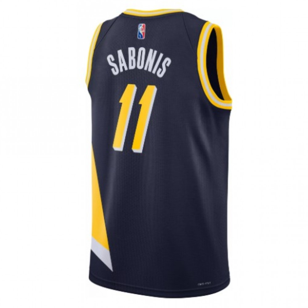 Men's Indiana Pacers Domantas Sabonis #11 Nike Navy 21/22 Swingman NBA Jersey - City Edition-League Wear Hub