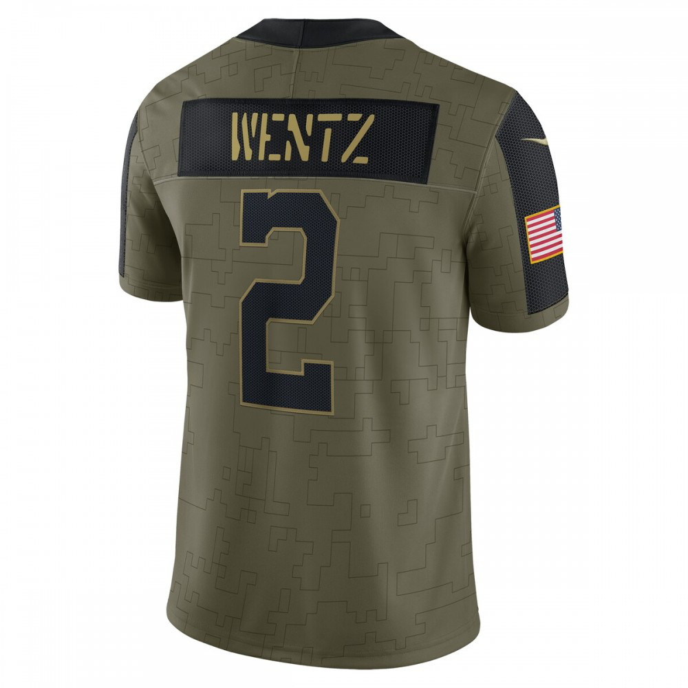 Carson Wentz Indianapolis Colts Nike 2021 Salute To Service Limited Player Jersey - Olive-League Wear Hub