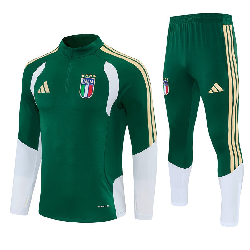 Italy Training Tracksuit Men/Kids 26/27 Green-League Wear Hub