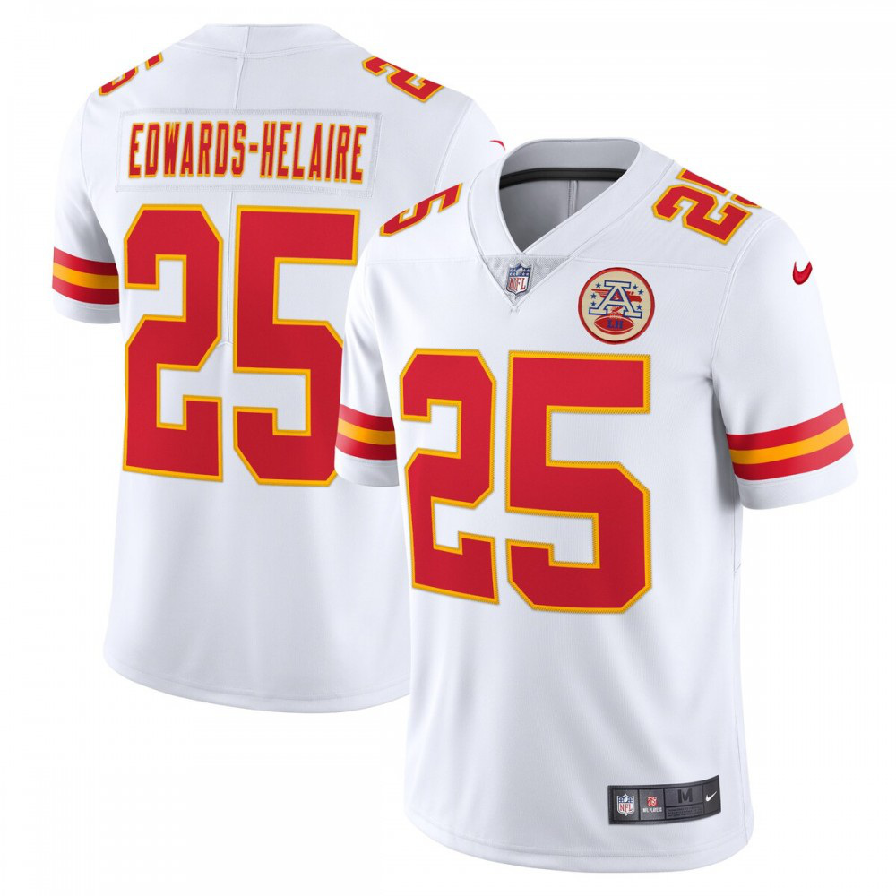 Clyde Edwards-Helaire Kansas City Chiefs Nike Vapor Limited Jersey - White-League Wear Hub