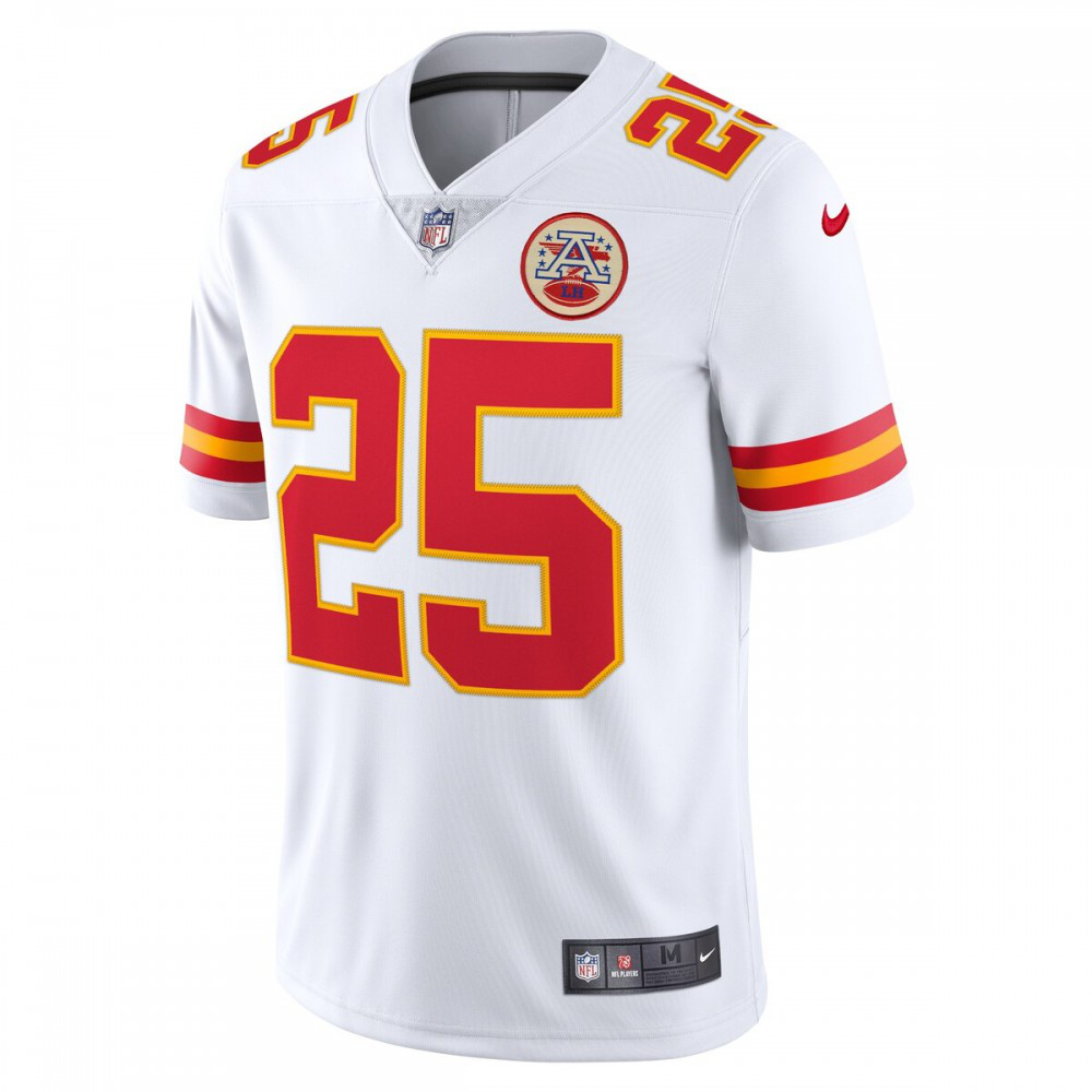 Clyde Edwards-Helaire Kansas City Chiefs Nike Vapor Limited Jersey - White-League Wear Hub