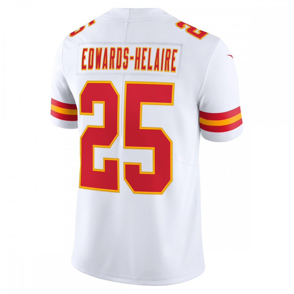 Clyde Edwards-Helaire Kansas City Chiefs Nike Vapor Limited Jersey - White-League Wear Hub