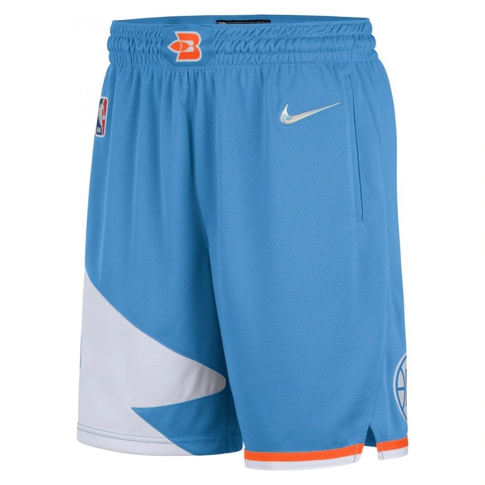 Men's LA Clippers Nike Blue 21/22 Swingman Shorts - City Edition-League Wear Hub