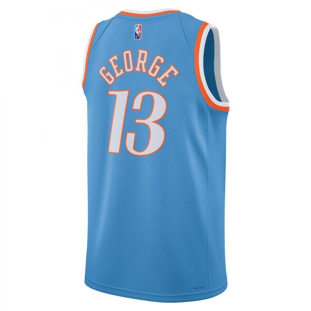 Men's Los Angeles Clippers Paul George #13 Nike Blue 2021 Diamond Swingman Jersey - City Edition-League Wear Hub