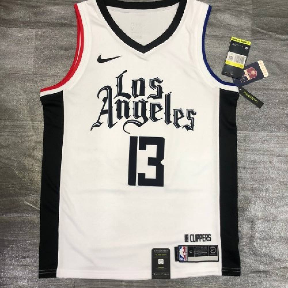 Men's LA Clippers Paul George #13 Nike White 20/21 Swingman Player Jersey – City Edition-League Wear Hub